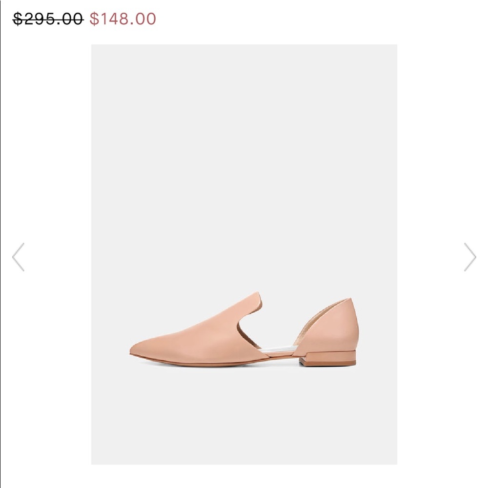 Vince Damris Leather Flats in Nude